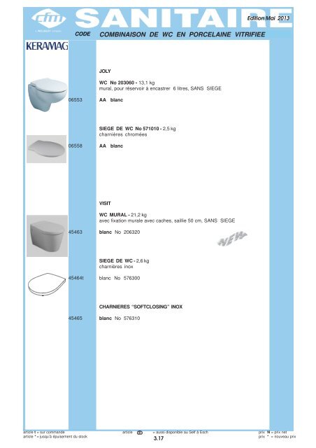 Catalogue Sanitaire - Cfm