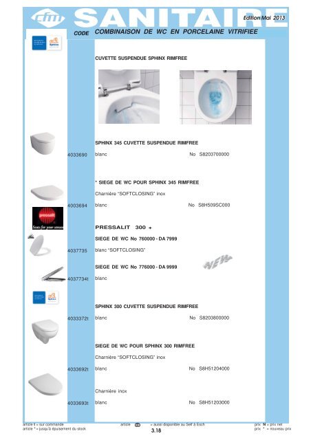 Catalogue Sanitaire - Cfm