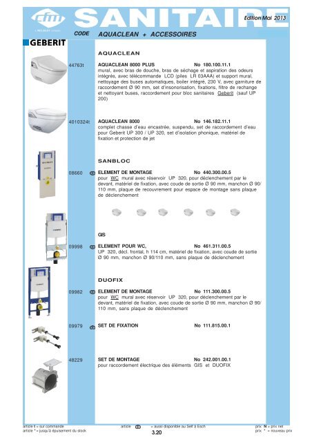 Catalogue Sanitaire - Cfm