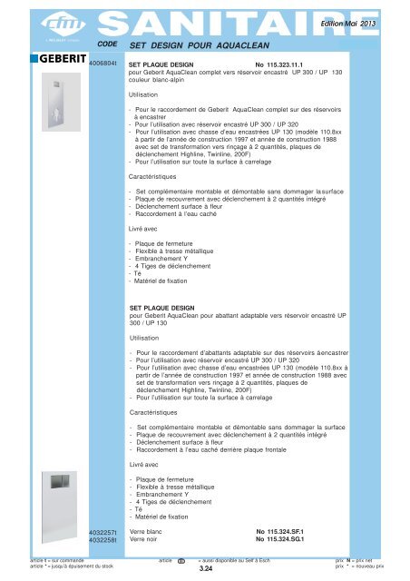 Catalogue Sanitaire - Cfm