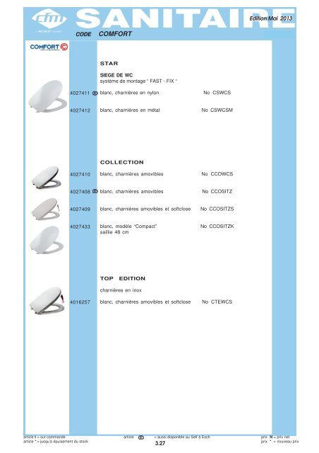 Catalogue Sanitaire - Cfm