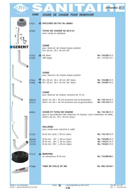 Catalogue Sanitaire - Cfm