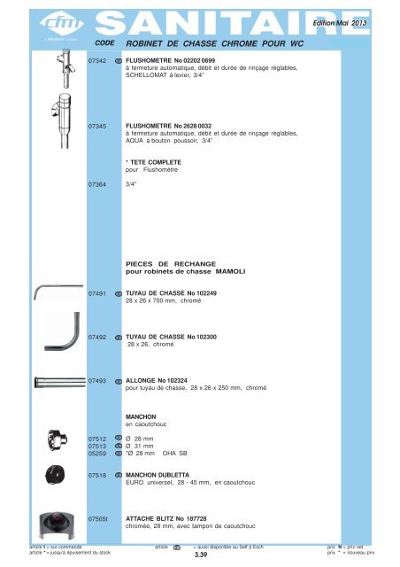 Catalogue Sanitaire - Cfm