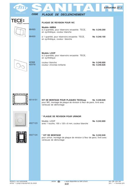 Catalogue Sanitaire - Cfm