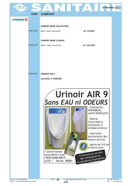 Catalogue Sanitaire - Cfm