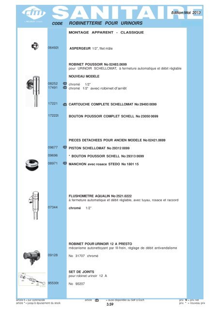 Catalogue Sanitaire - Cfm