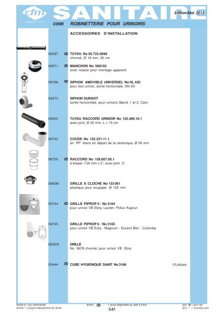 Catalogue Sanitaire - Cfm