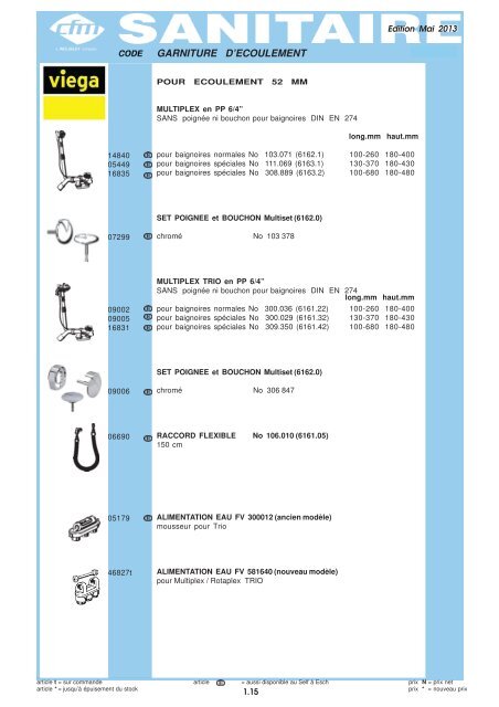 Catalogue Sanitaire - Cfm