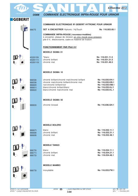 Catalogue Sanitaire - Cfm