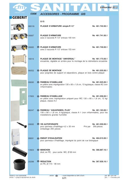 Catalogue Sanitaire - Cfm