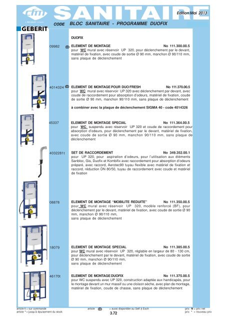 Catalogue Sanitaire - Cfm