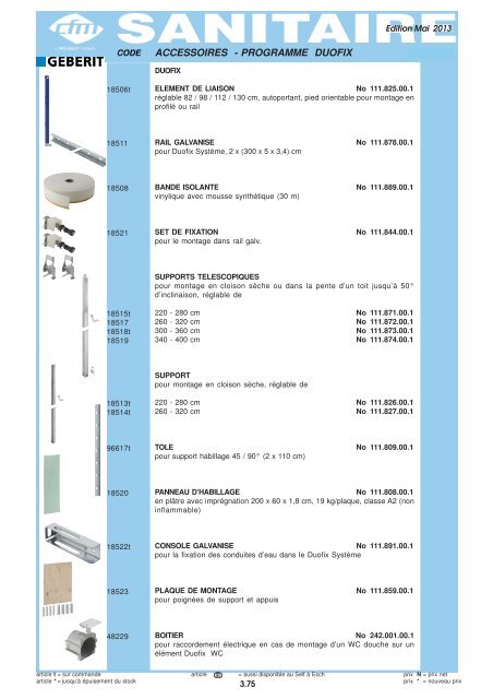 Catalogue Sanitaire - Cfm