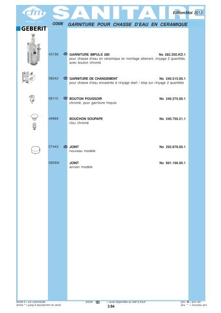 Catalogue Sanitaire - Cfm