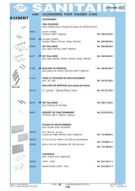 Catalogue Sanitaire - Cfm