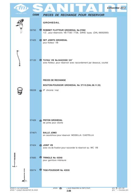 Catalogue Sanitaire - Cfm