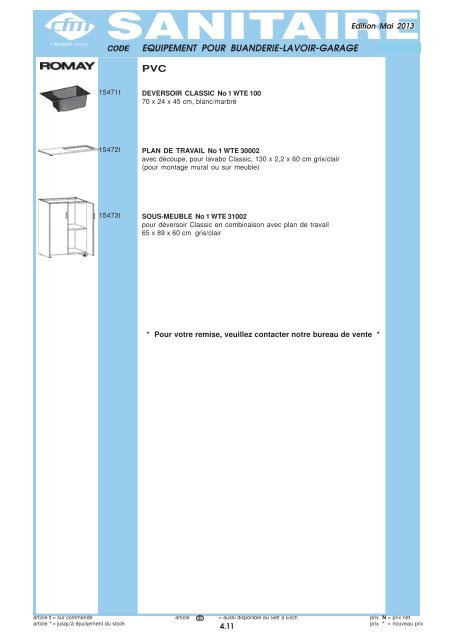 Catalogue Sanitaire - Cfm