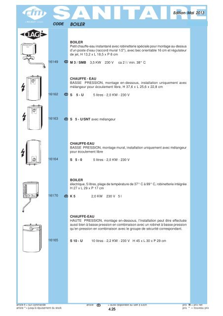 Catalogue Sanitaire - Cfm