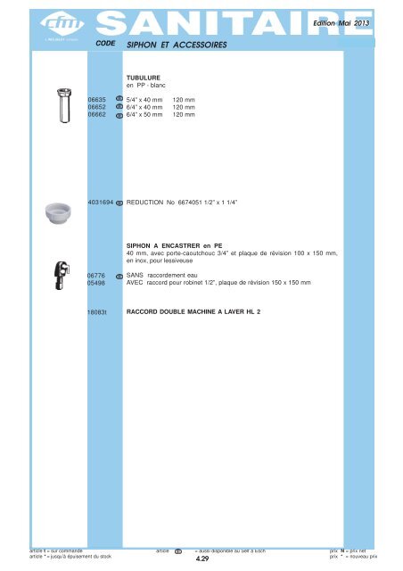 Catalogue Sanitaire - Cfm