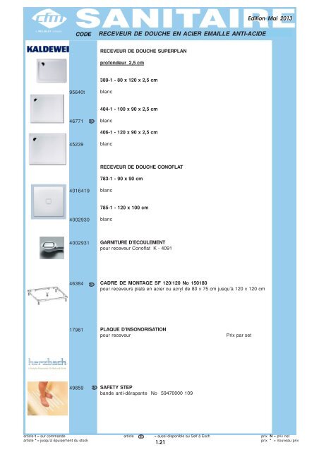 Catalogue Sanitaire - Cfm