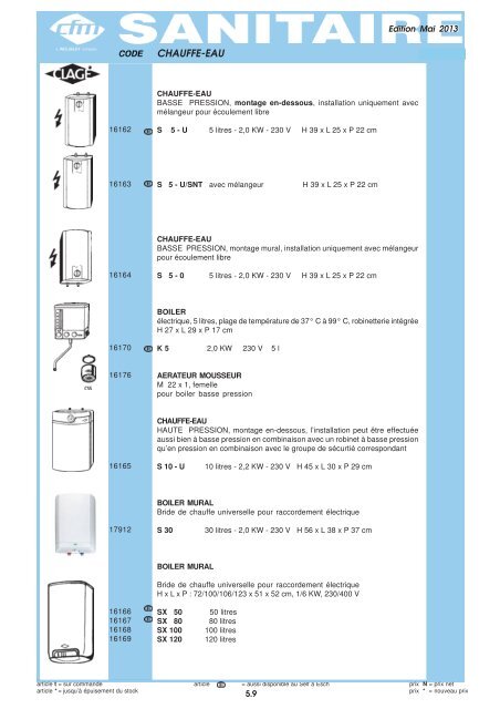 Catalogue Sanitaire - Cfm