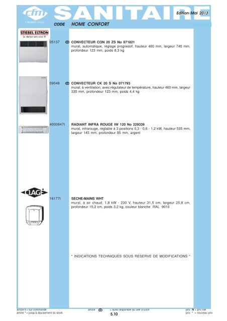 Catalogue Sanitaire - Cfm