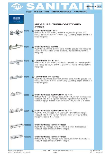 Catalogue Sanitaire - Cfm