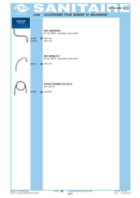 Catalogue Sanitaire - Cfm