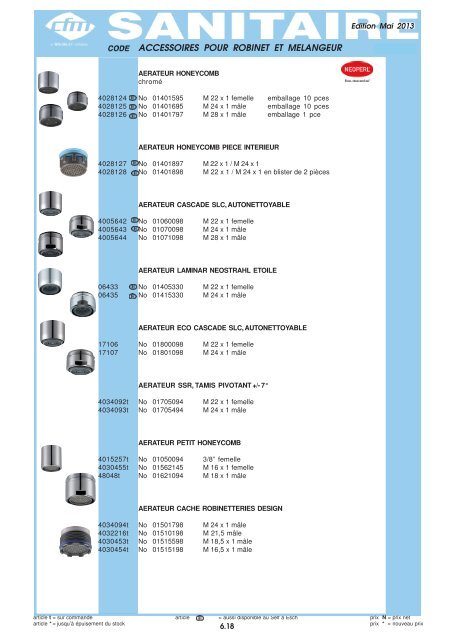 Catalogue Sanitaire - Cfm