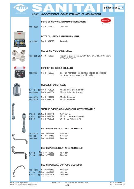 Catalogue Sanitaire - Cfm