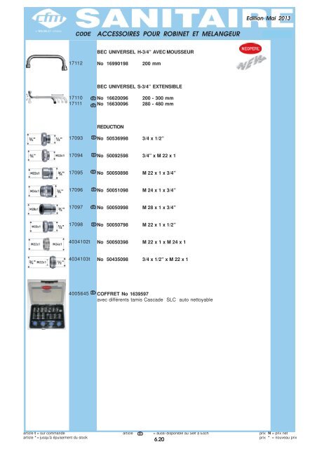 Catalogue Sanitaire - Cfm