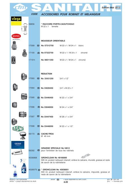 Catalogue Sanitaire - Cfm