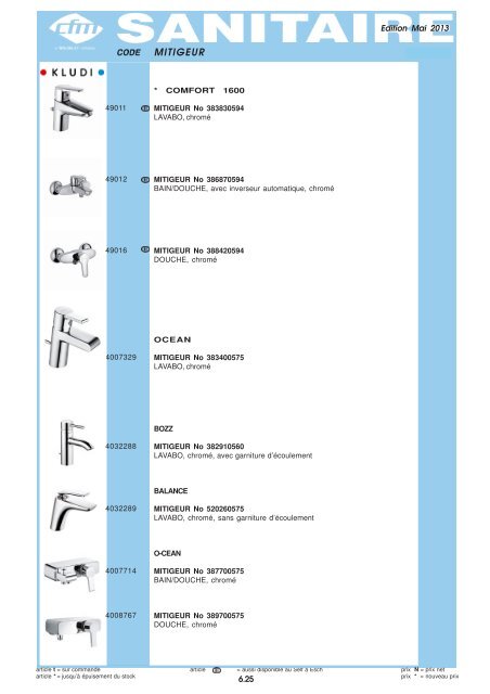 Catalogue Sanitaire - Cfm