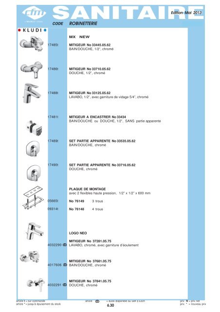 Catalogue Sanitaire - Cfm