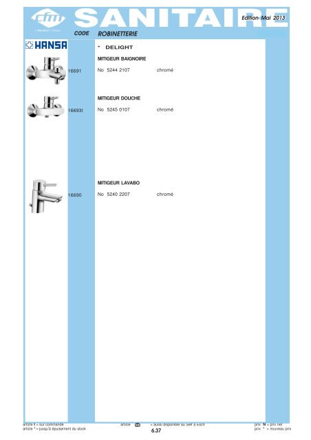 Catalogue Sanitaire - Cfm