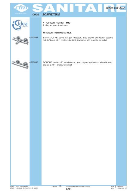 Catalogue Sanitaire - Cfm