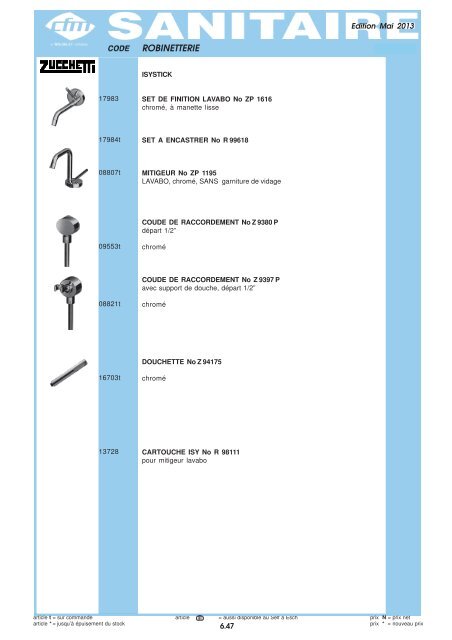 Catalogue Sanitaire - Cfm