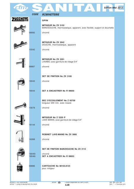 Catalogue Sanitaire - Cfm