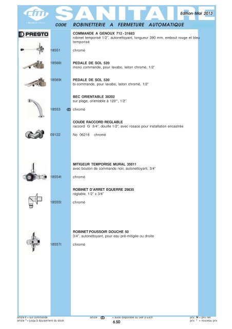 Catalogue Sanitaire - Cfm