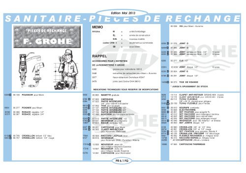 Catalogue Sanitaire - Cfm