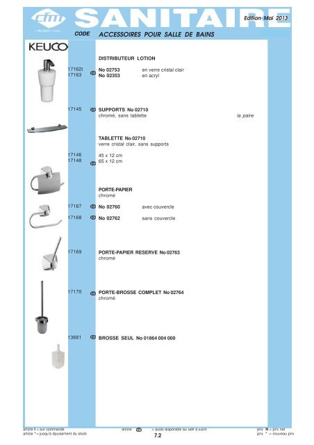 Catalogue Sanitaire - Cfm