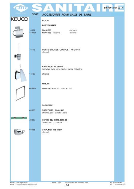 Catalogue Sanitaire - Cfm