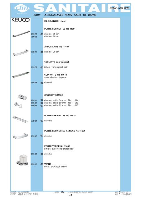 Catalogue Sanitaire - Cfm