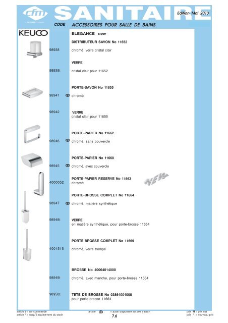 Catalogue Sanitaire - Cfm