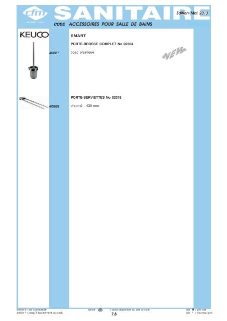 Catalogue Sanitaire - Cfm