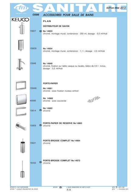 Catalogue Sanitaire - Cfm