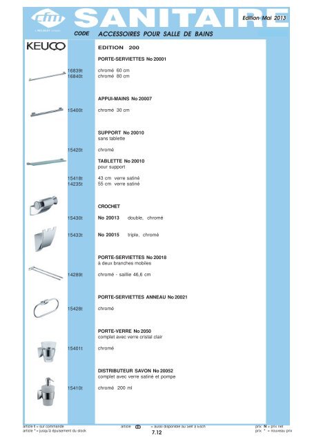 Catalogue Sanitaire - Cfm