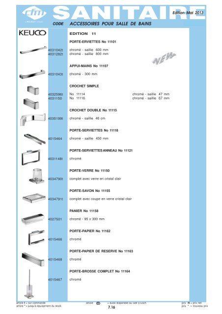 Catalogue Sanitaire - Cfm