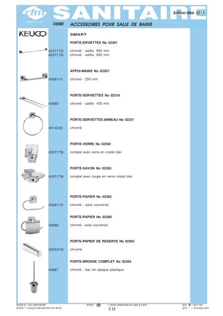 Catalogue Sanitaire - Cfm