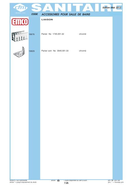 Catalogue Sanitaire - Cfm