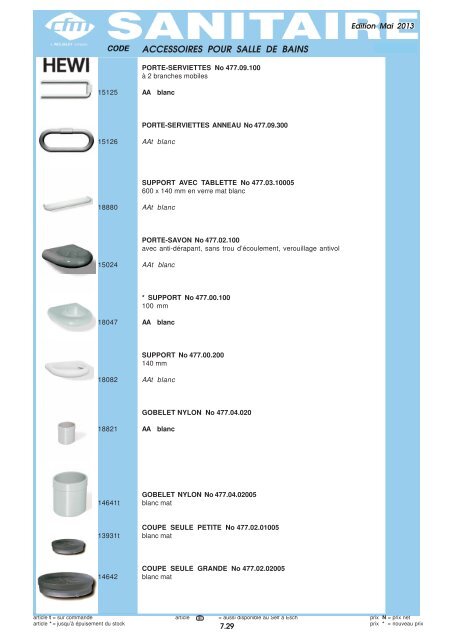 Catalogue Sanitaire - Cfm